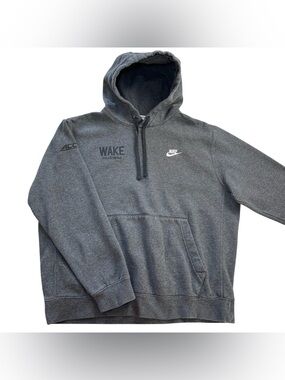Nike Wake Forest Volleyball TEAM ISSUED Hoodie Pullover Gray ACC Sweatshirt sz L